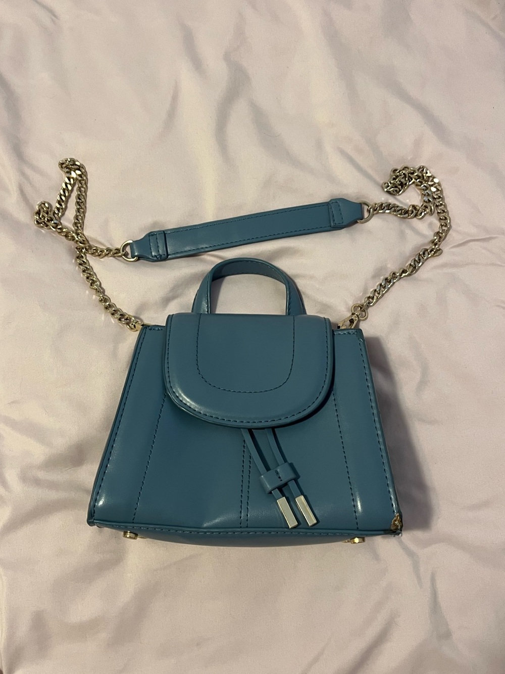 Zara light blue mini purse